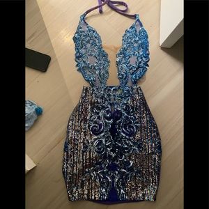 Blue/Purple Sequin Dress